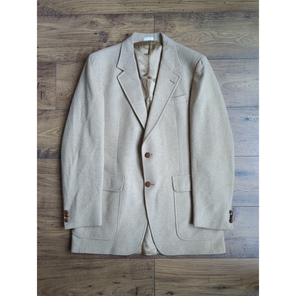 VTG Sewell Clothing Tan Men's 100% Camel Hair Blazer‎ MEDIUM